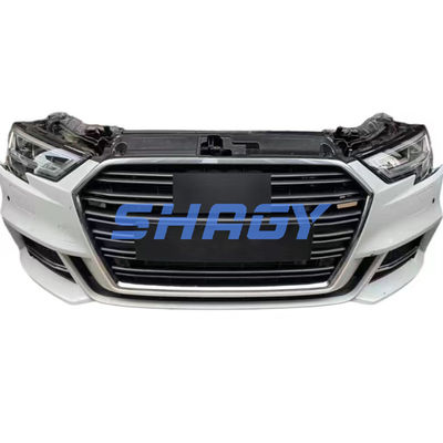 2017-2021 Audi A3 Nevellichten Hoofd Neus gesneden Frame Voorgrill Bumper Kit Neus gesneden Zwart